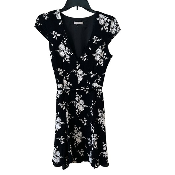 H & M Black and White Dress Floral Dress - Picture 1 of 9